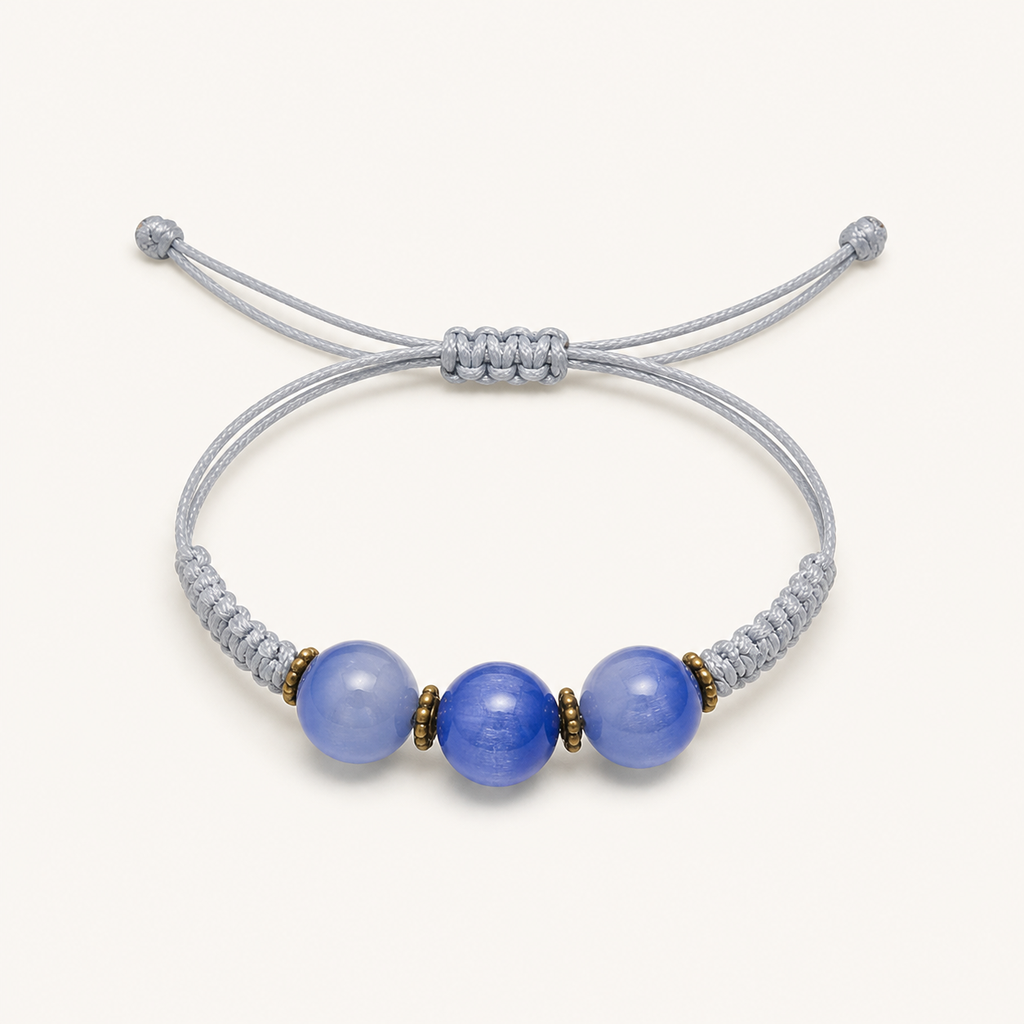Pulsera de Hilo Trío Azul