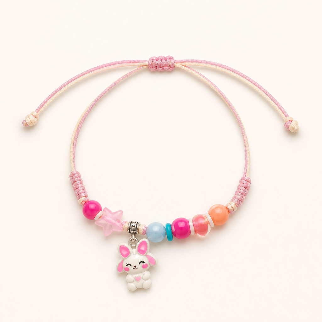 [Pulseras WEB] Pulsera de Hilo Conejito Multicolor