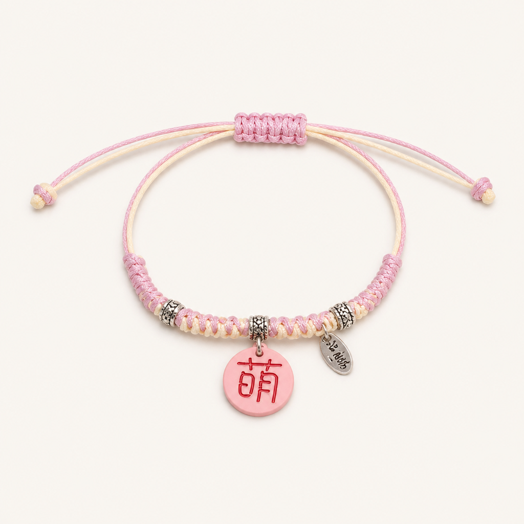 [Pulseras WEB] Pulsera de Hilo Amuleto Oriental Rosa