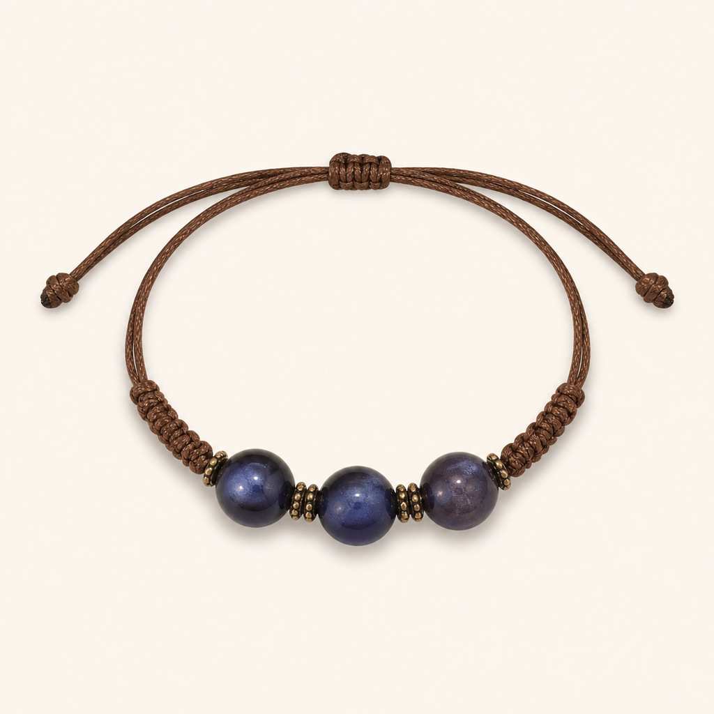 [Pulseras WEB] Pulsera de Hilo Trío Zafiro