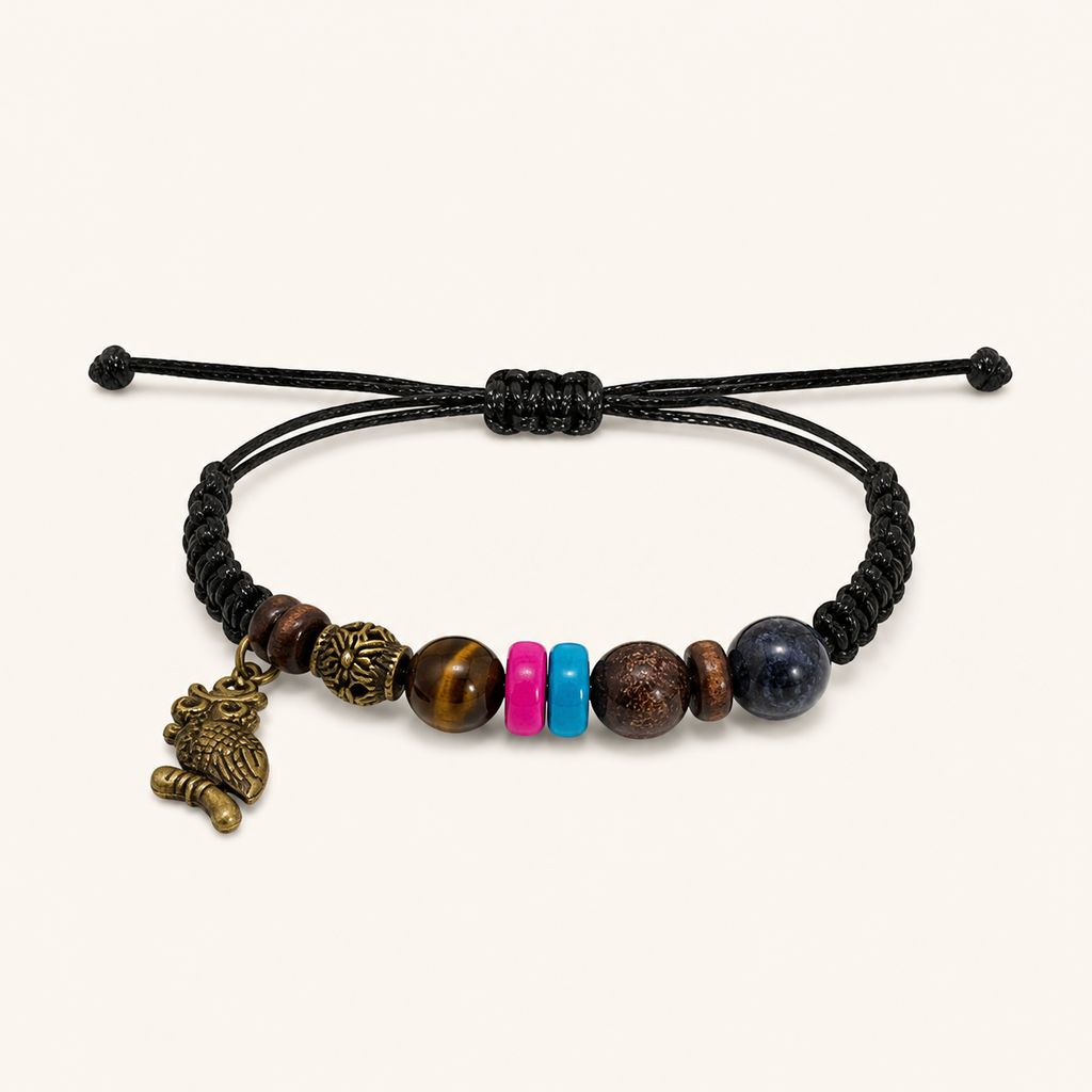 [Pulseras WEB] Pulsera de Hilo Dije Vintage Multicolor