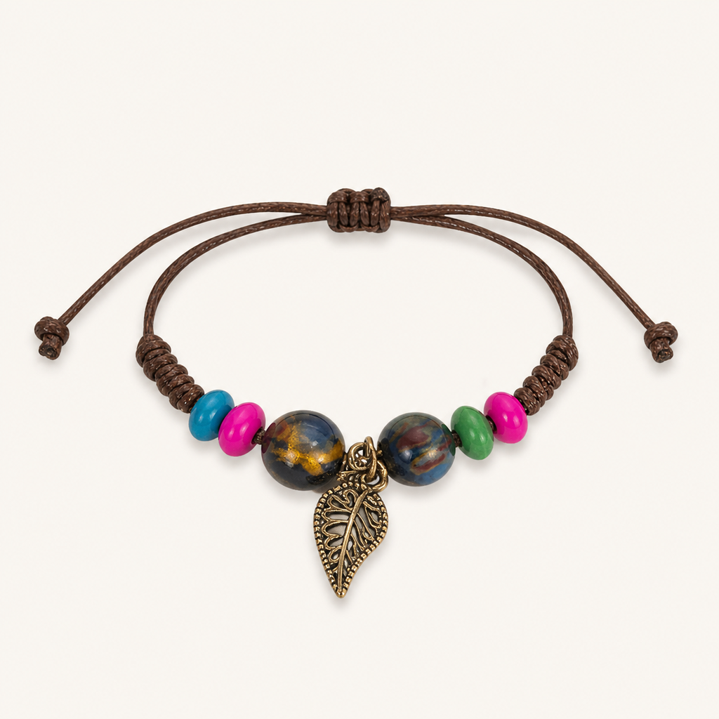 [Pulseras WEB] Pulsera de Hilo Hoja Multicolor