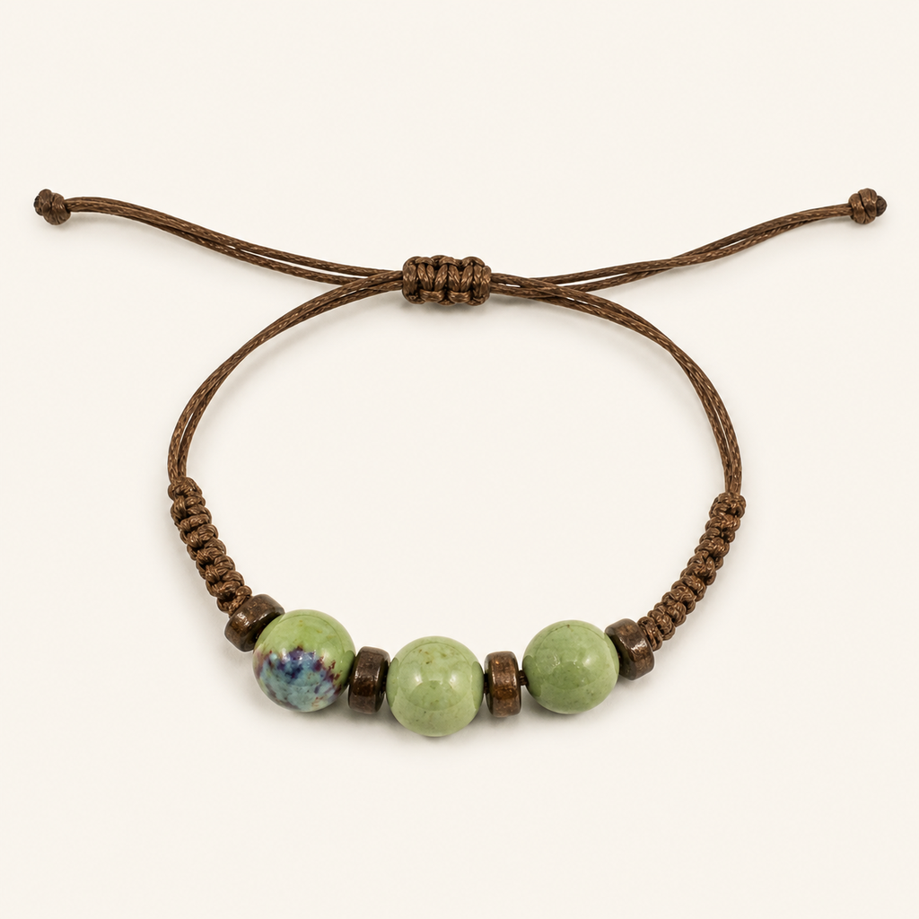 [Pulseras WEB] Pulsera de Hilo Trío Verde