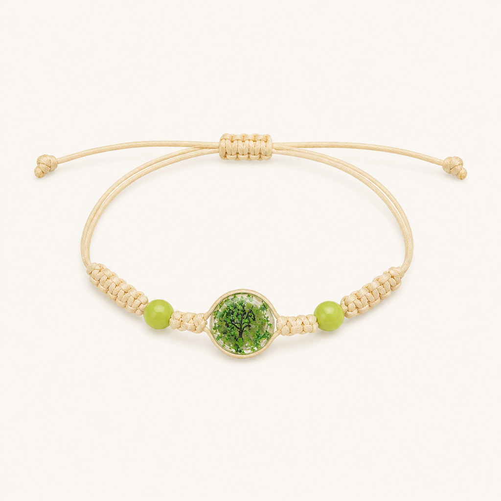 [Pulseras WEB] Pulsera de Hilo Árbol Verde
