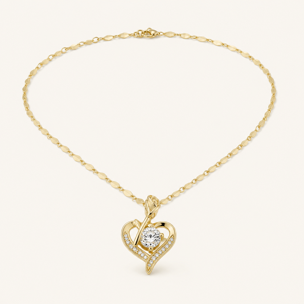 [Gargantilla WEB] Gargantilla Corazón Enlazado con Cristal